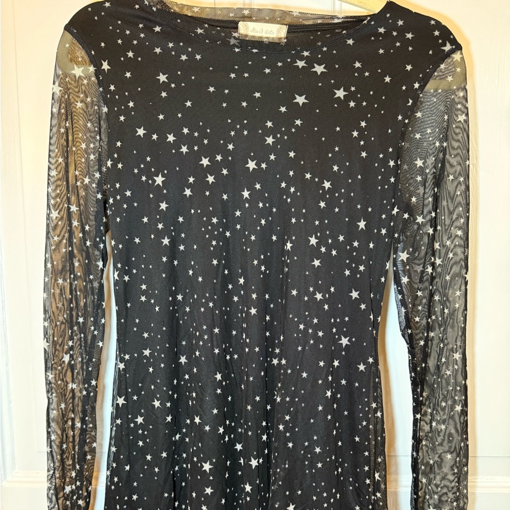 Altar'd State Black Star Mini Dress